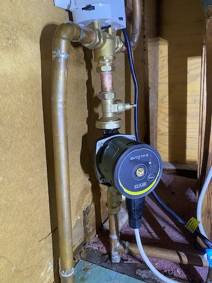 Simple pump installation, replacing a leaking pump & corroded valves that another well known company would not cover under their insurance cover. This is why we recommend 1st Time Fix care plans, we are personal & not like the so called big six